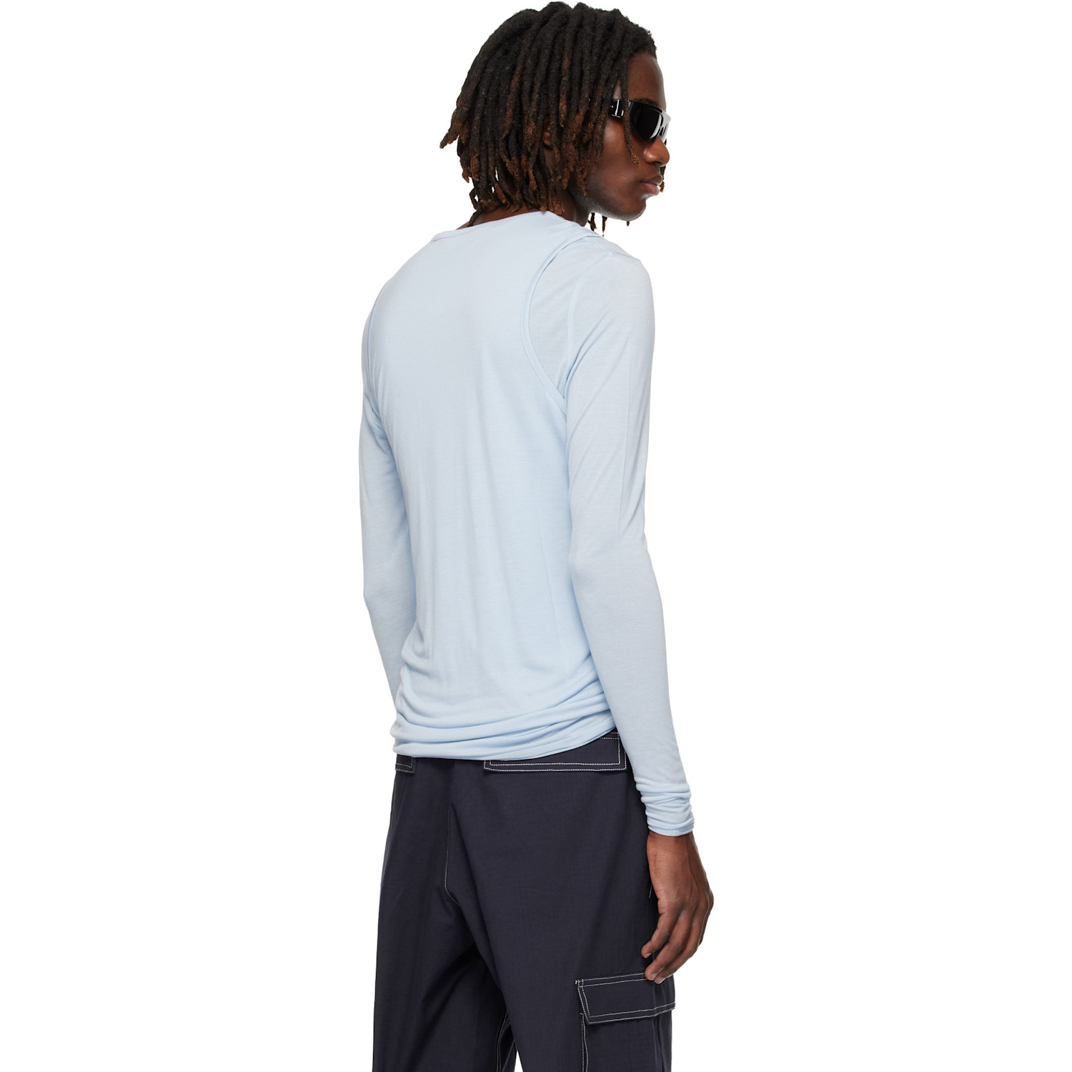  Carrer Blue Doria Double Layer T-shirt Set 