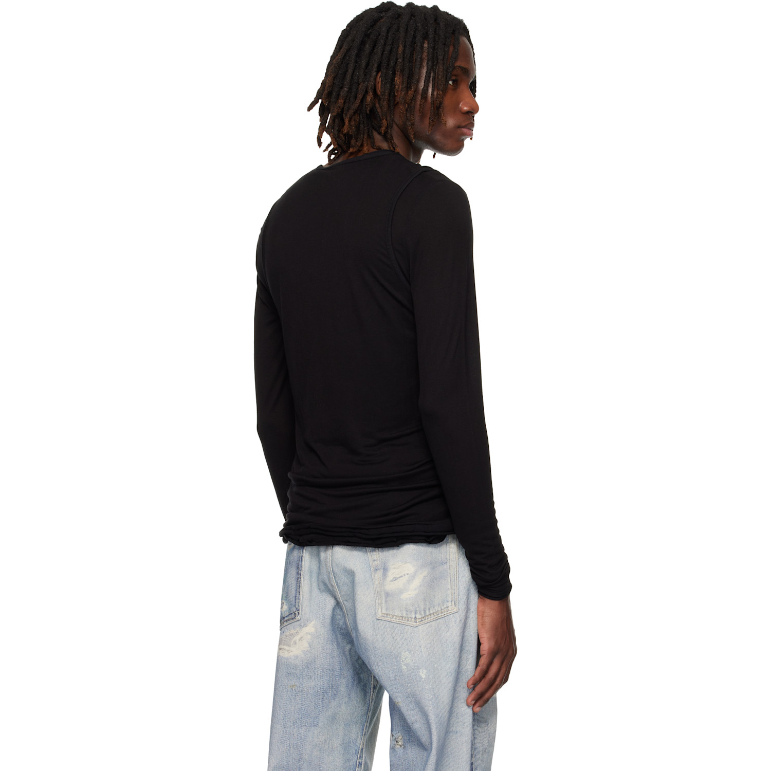  Carrer Black Doria Double Layer T-shirt Set 