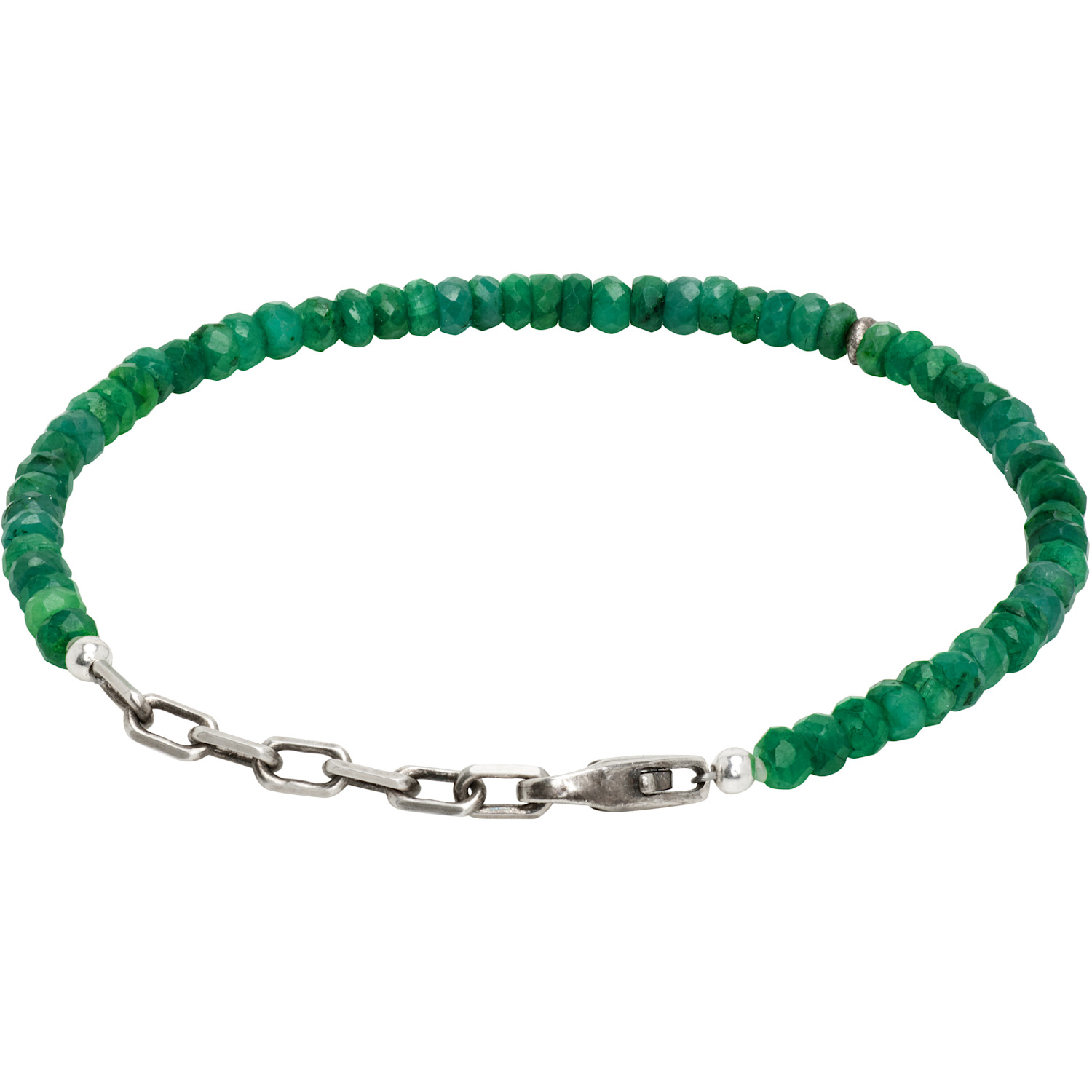  Title Of Work Beaded Stones Emerald Bracelet 