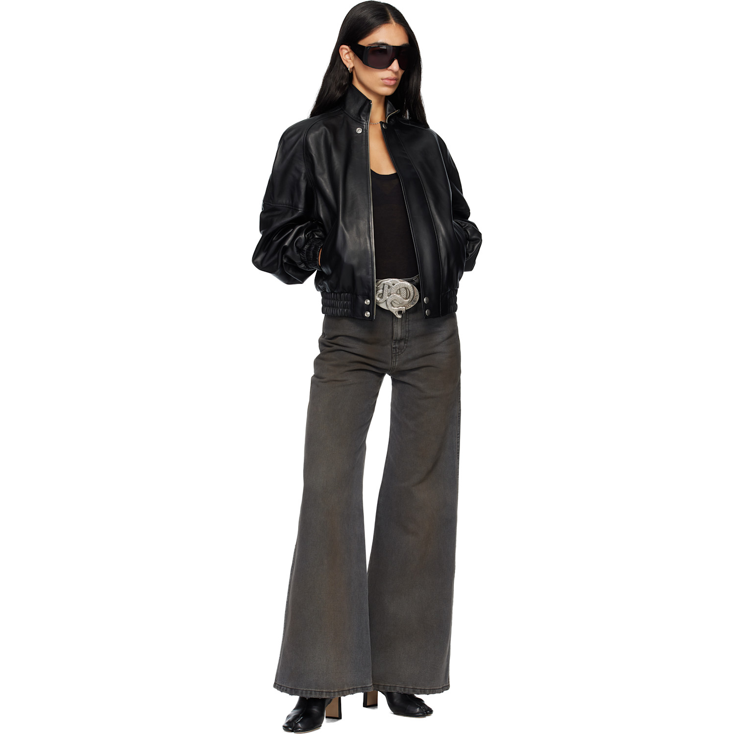  Lu'u Dan Black Twisted Snake Cowboy Belt 