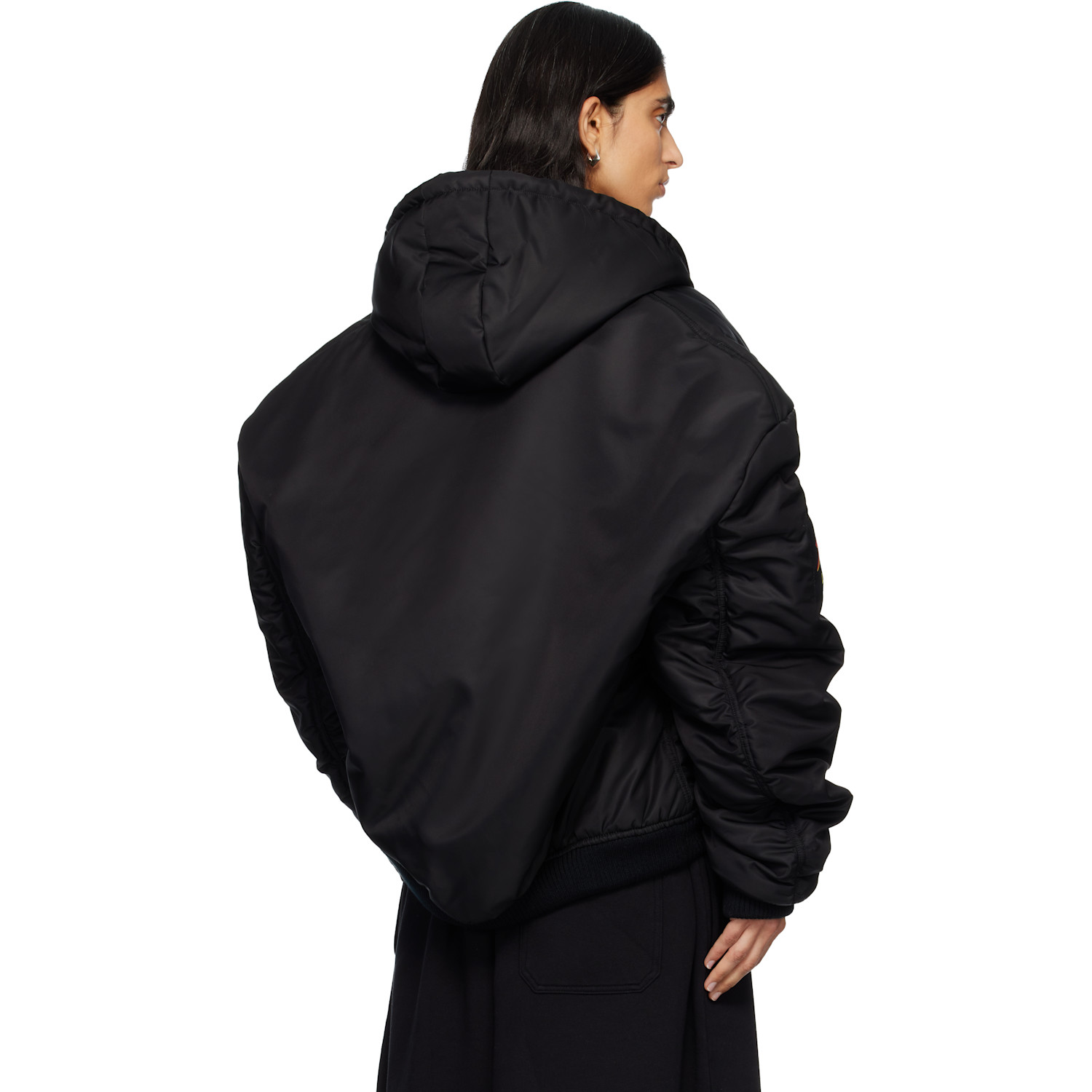  Lu'u Dan Black Distorted Ma1 Bomber Jacket 