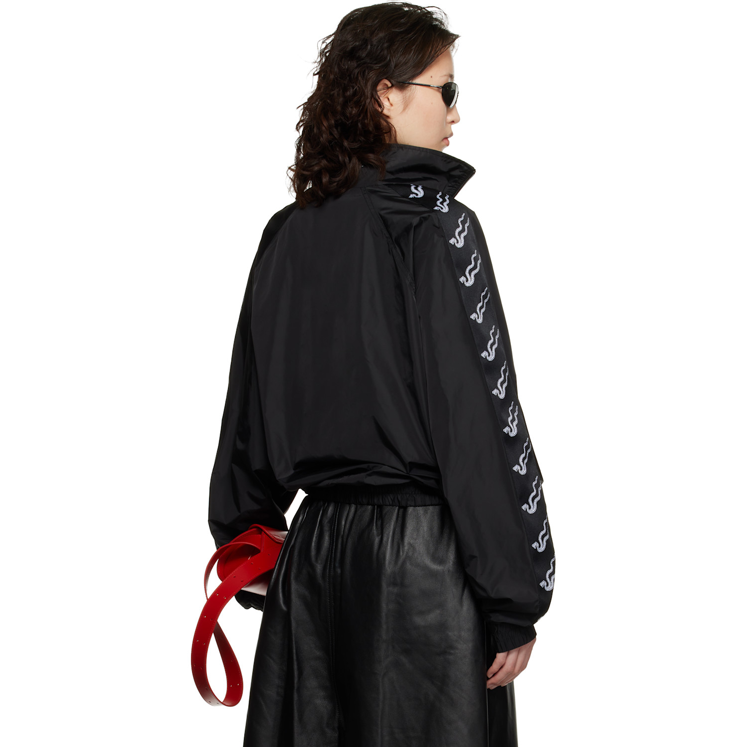  Lu'u Dan Black Windbreaker L-d Jacket 