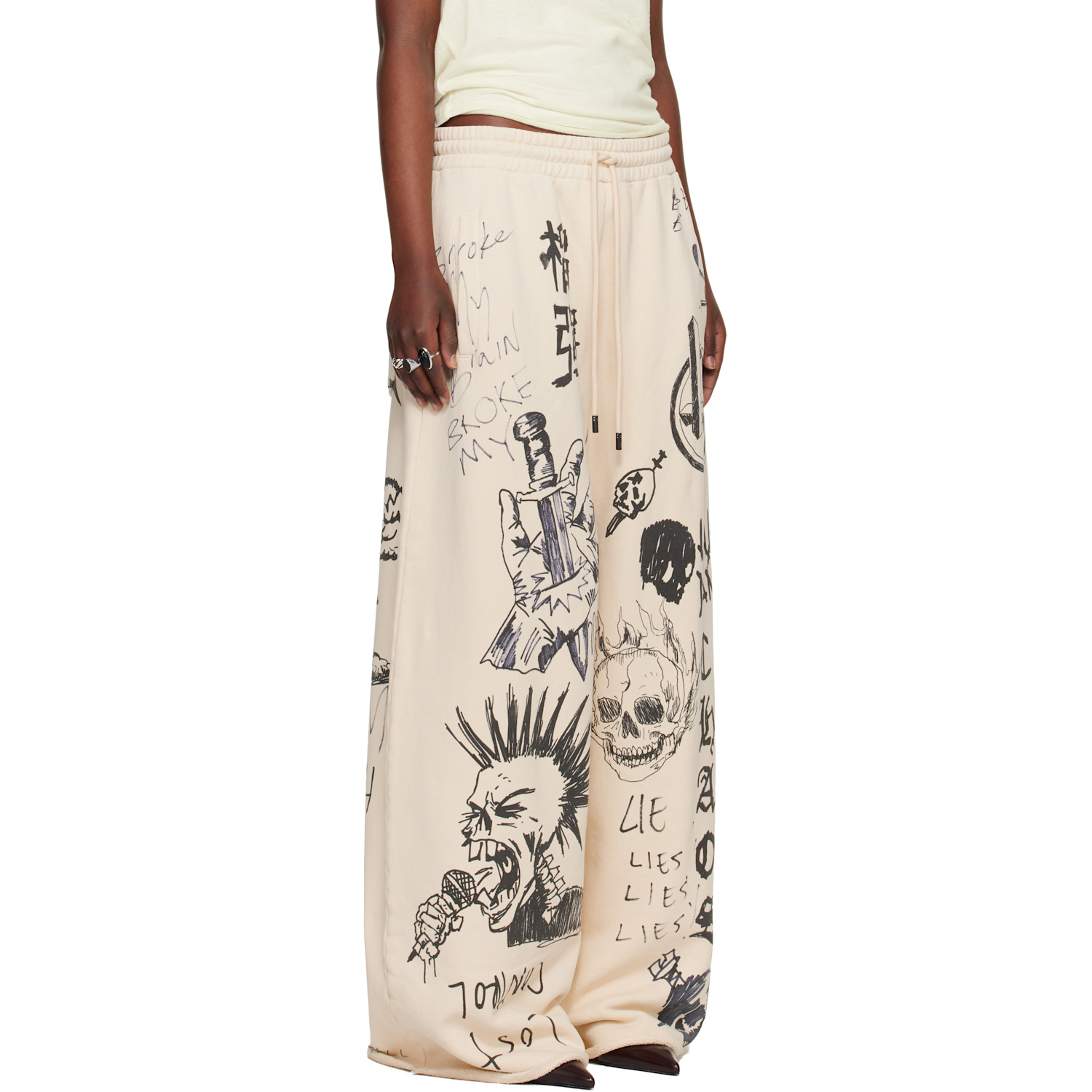  Lu'u Dan Off-white Raw-cut Bontan Sweatpants 