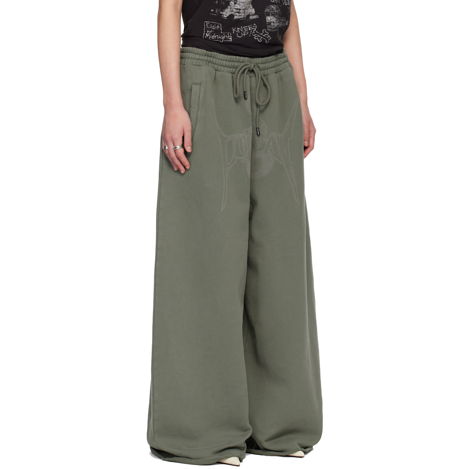  Lu'u Dan Green Raw-cut Bontan Sweatpants 