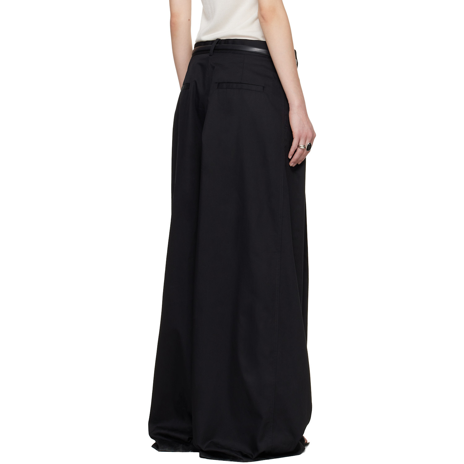  Lu'u Dan Black Lowline Trousers 