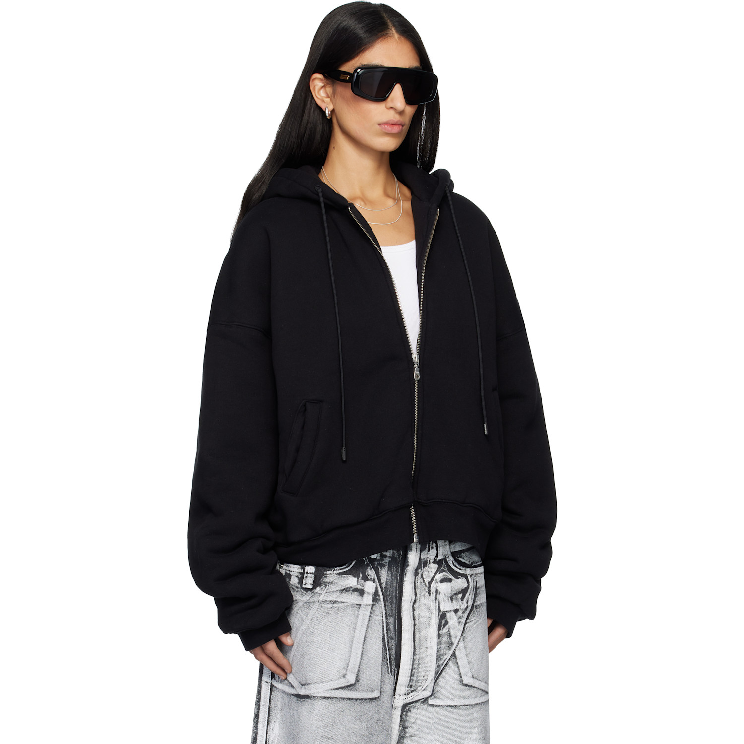  Lu'u Dan Ssense Exclusive Black Wadded Hoodie 