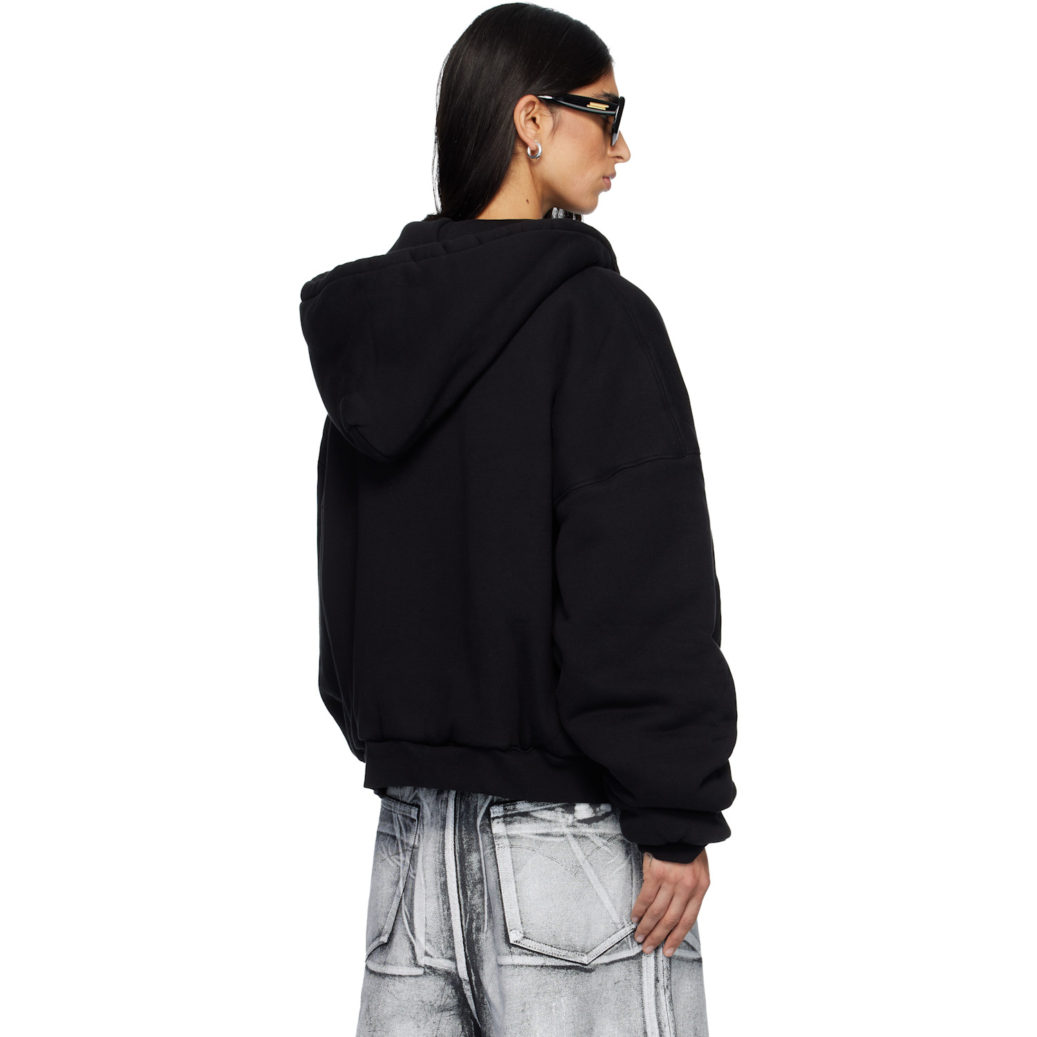  Lu'u Dan Ssense Exclusive Black Wadded Hoodie 