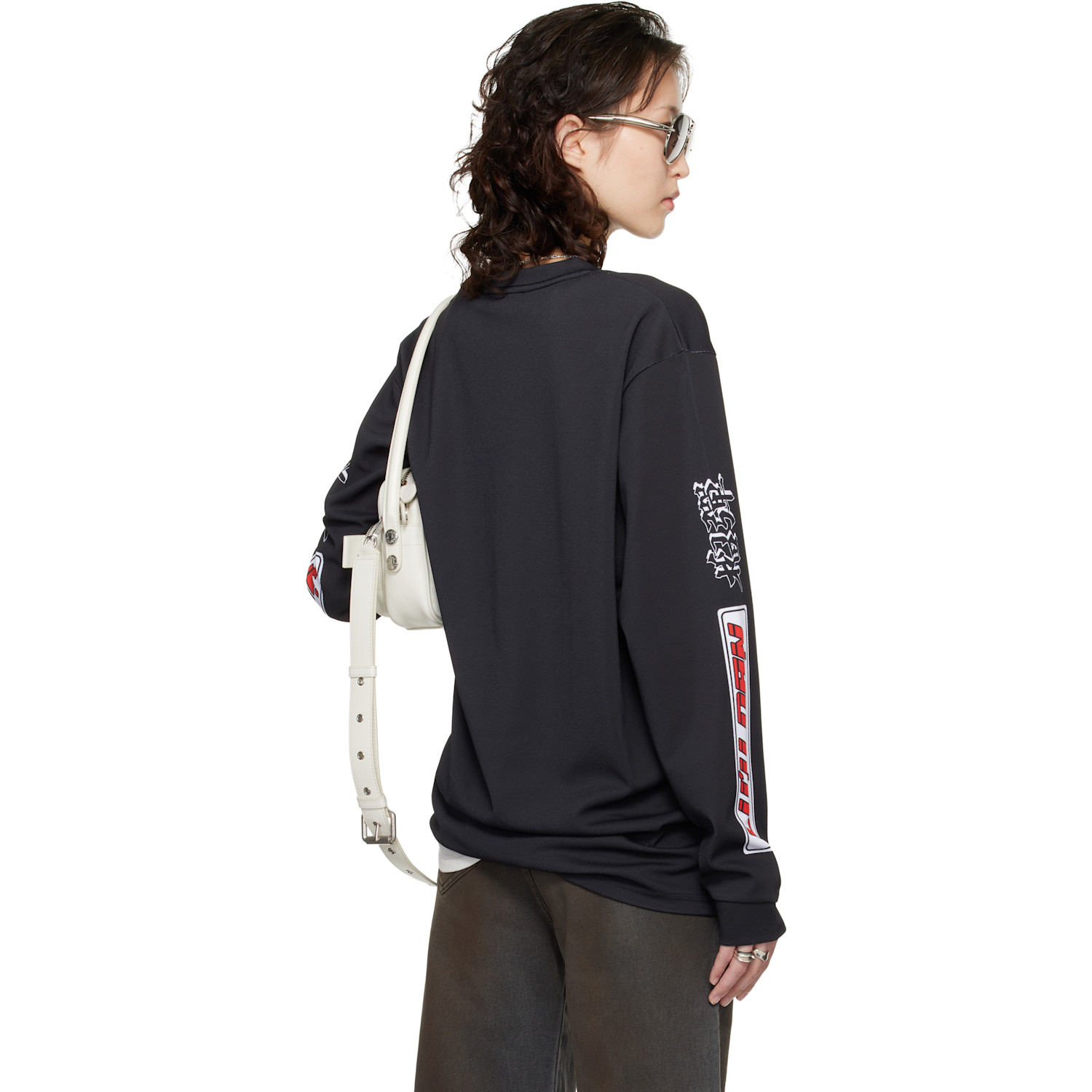  Lu'u Dan Black Oversized Long Sleeve T-shirt 