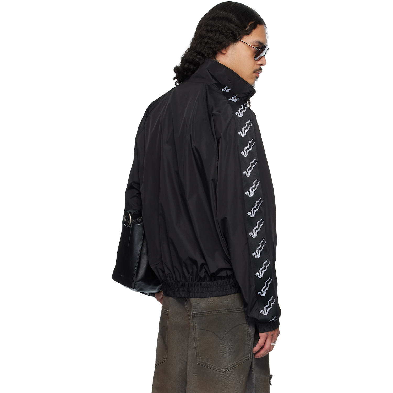  Lu'u Dan Black Windbreaker L-d Jacket 