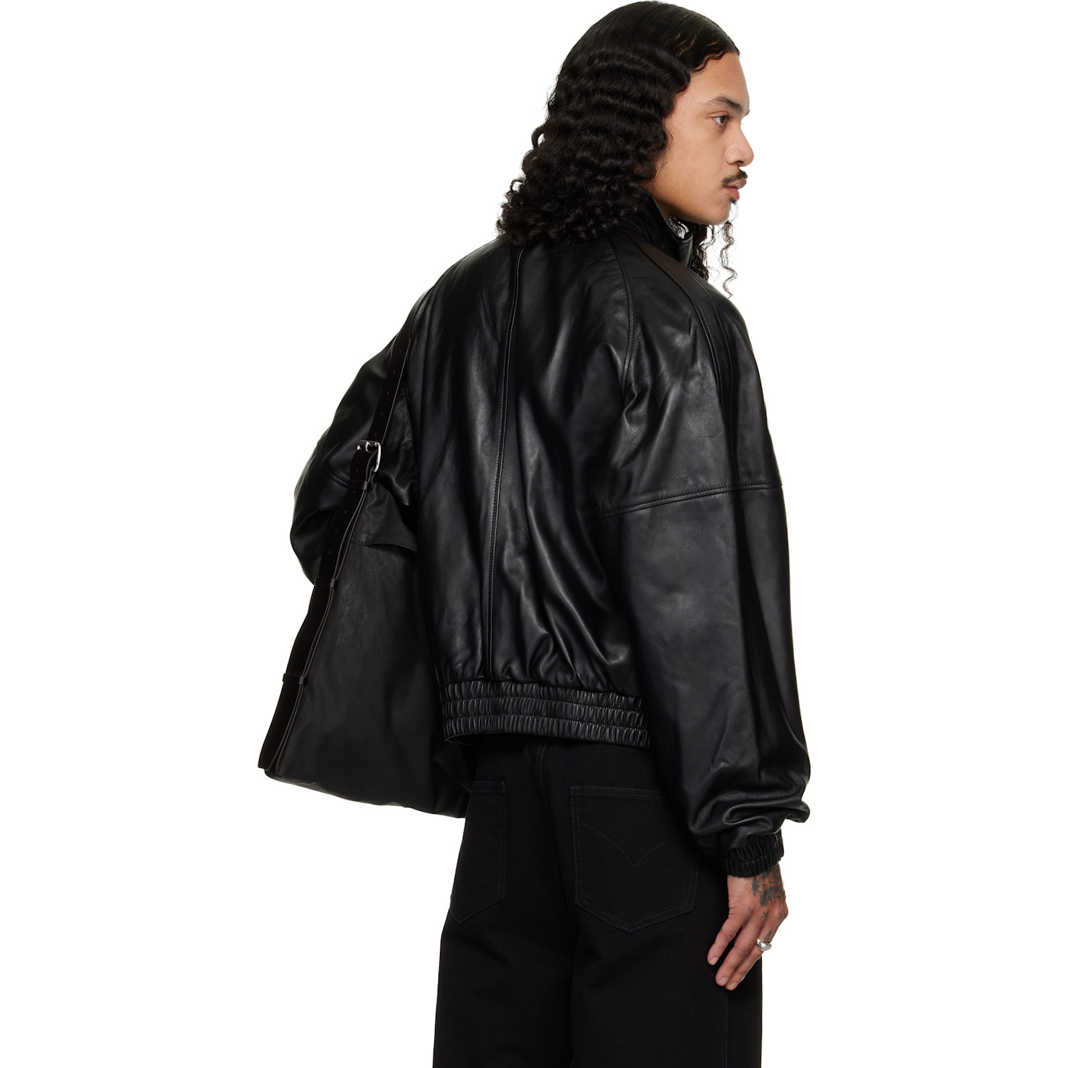  Lu'u Dan Black Blouson Leather Jacket 