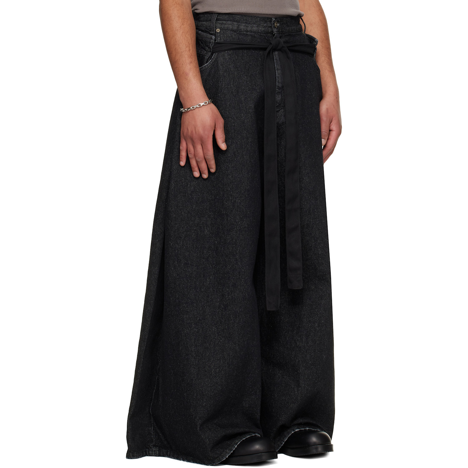  Lu'u Dan Black Tie Maxi Jeans 