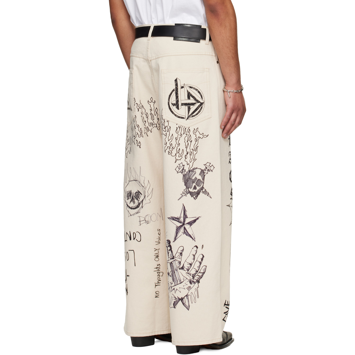  Lu'u Dan Off-white Blue Collar Jeans 