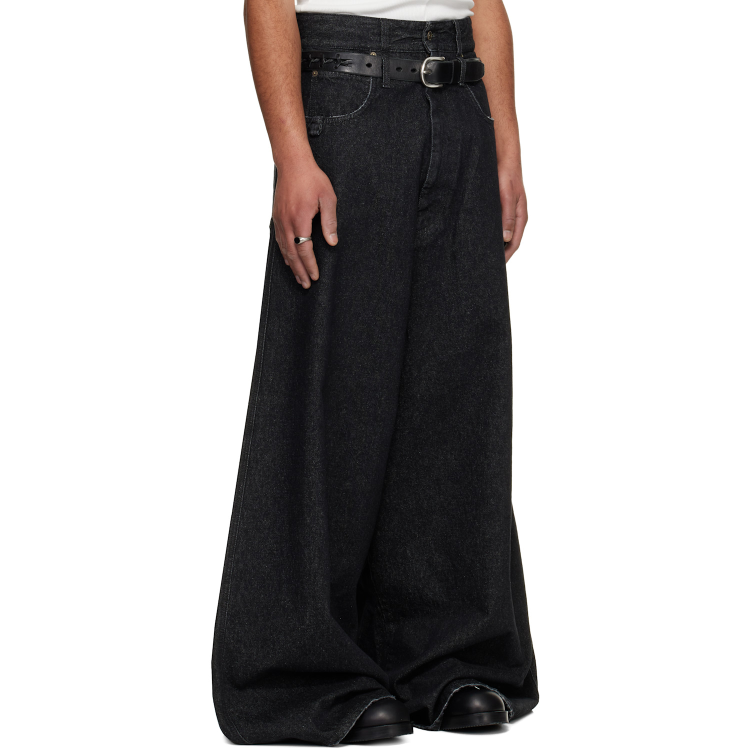  Lu'u Dan Black Drop Crotch Jeans 
