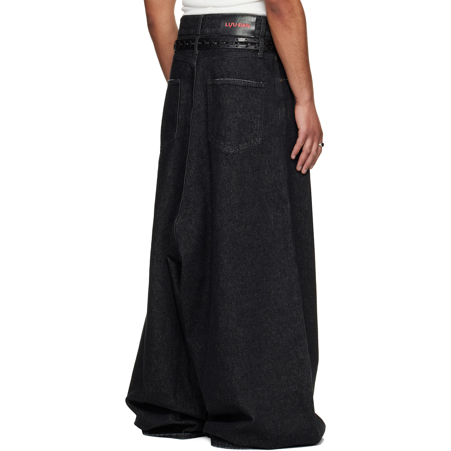  Lu'u Dan Black Drop Crotch Jeans 