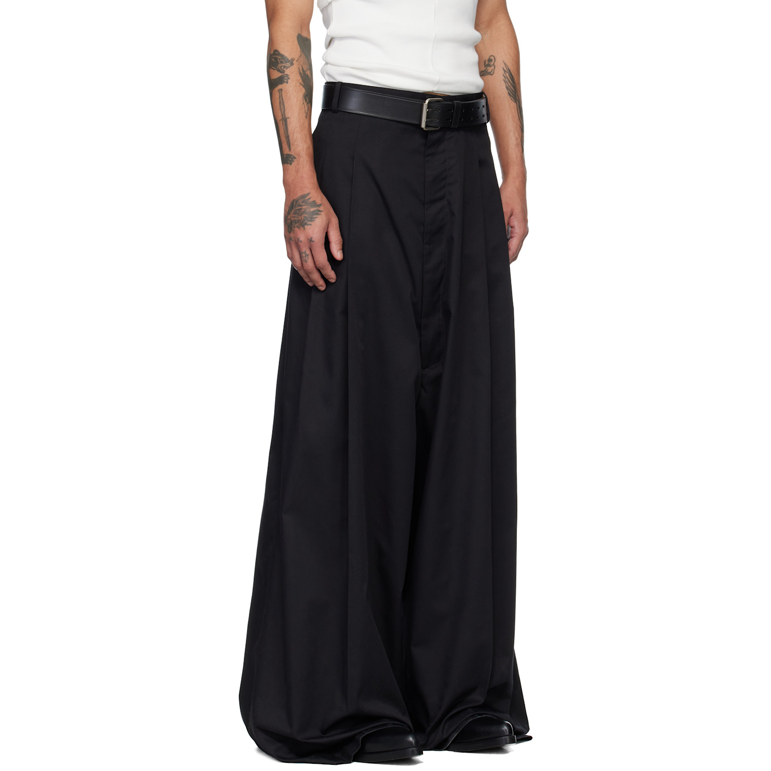  Lu'u Dan Black Lowline Trousers 