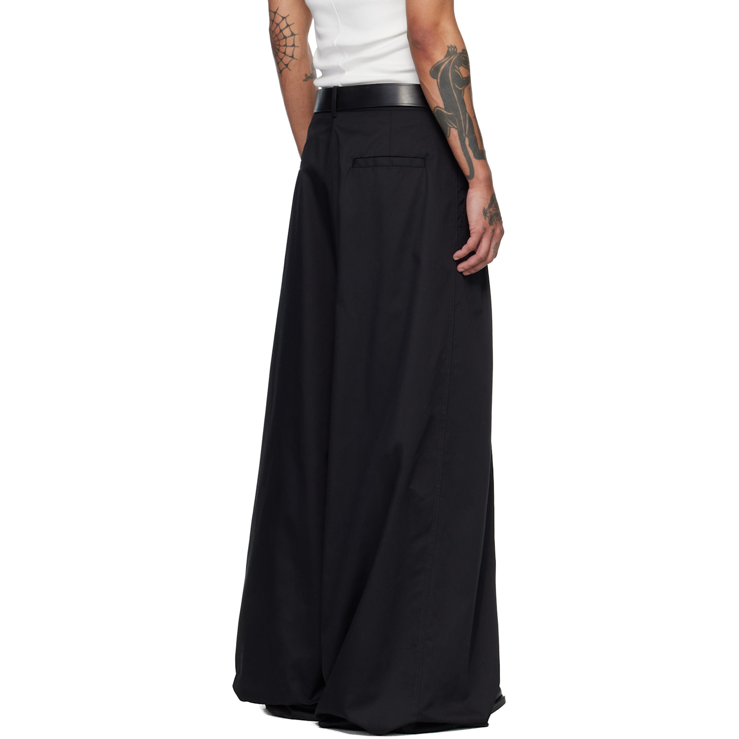  Lu'u Dan Black Lowline Trousers 
