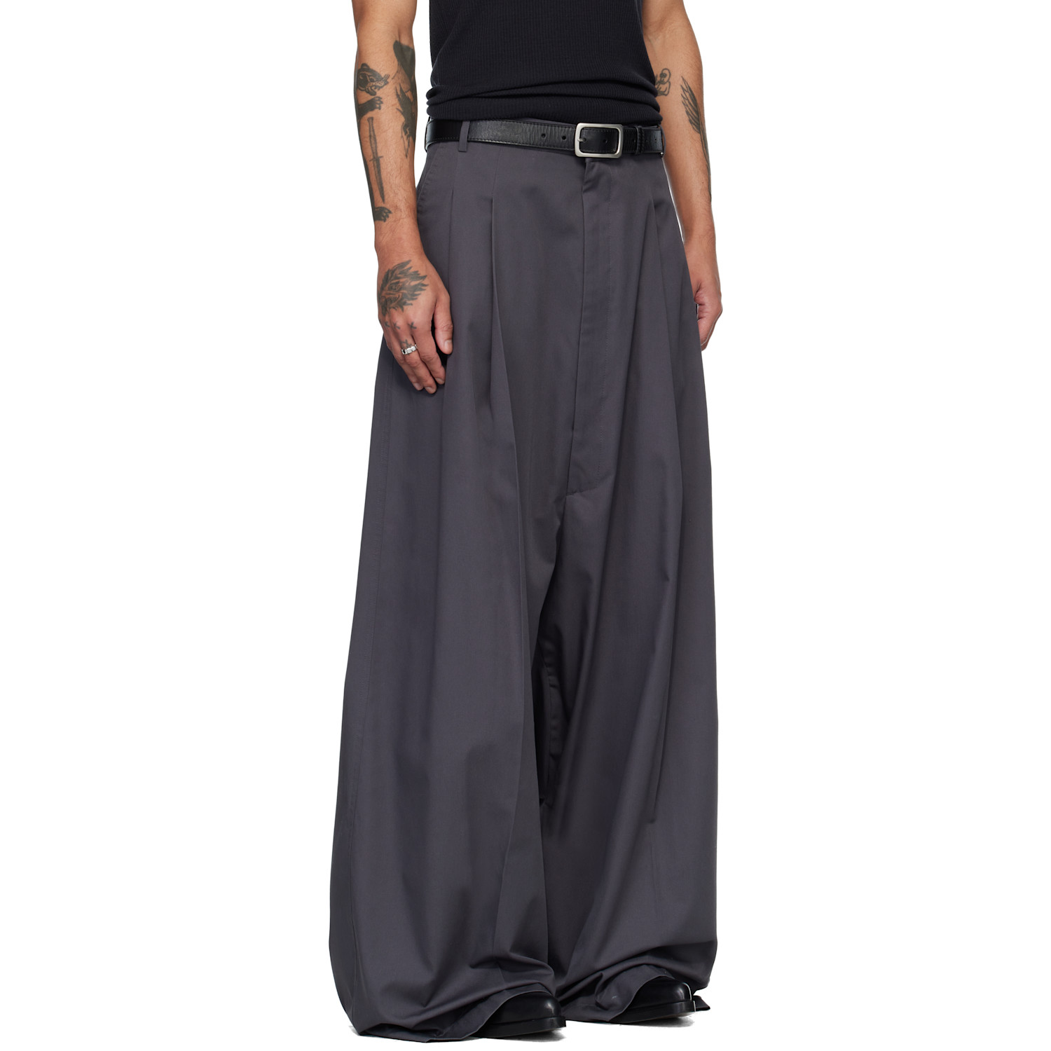  Lu'u Dan Gray Lowline Trousers 