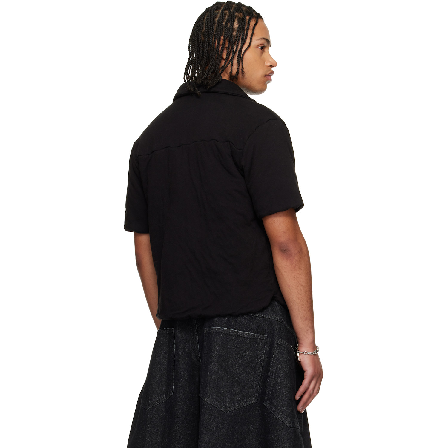  Lu'u Dan Black Wadded Shift Shirt 