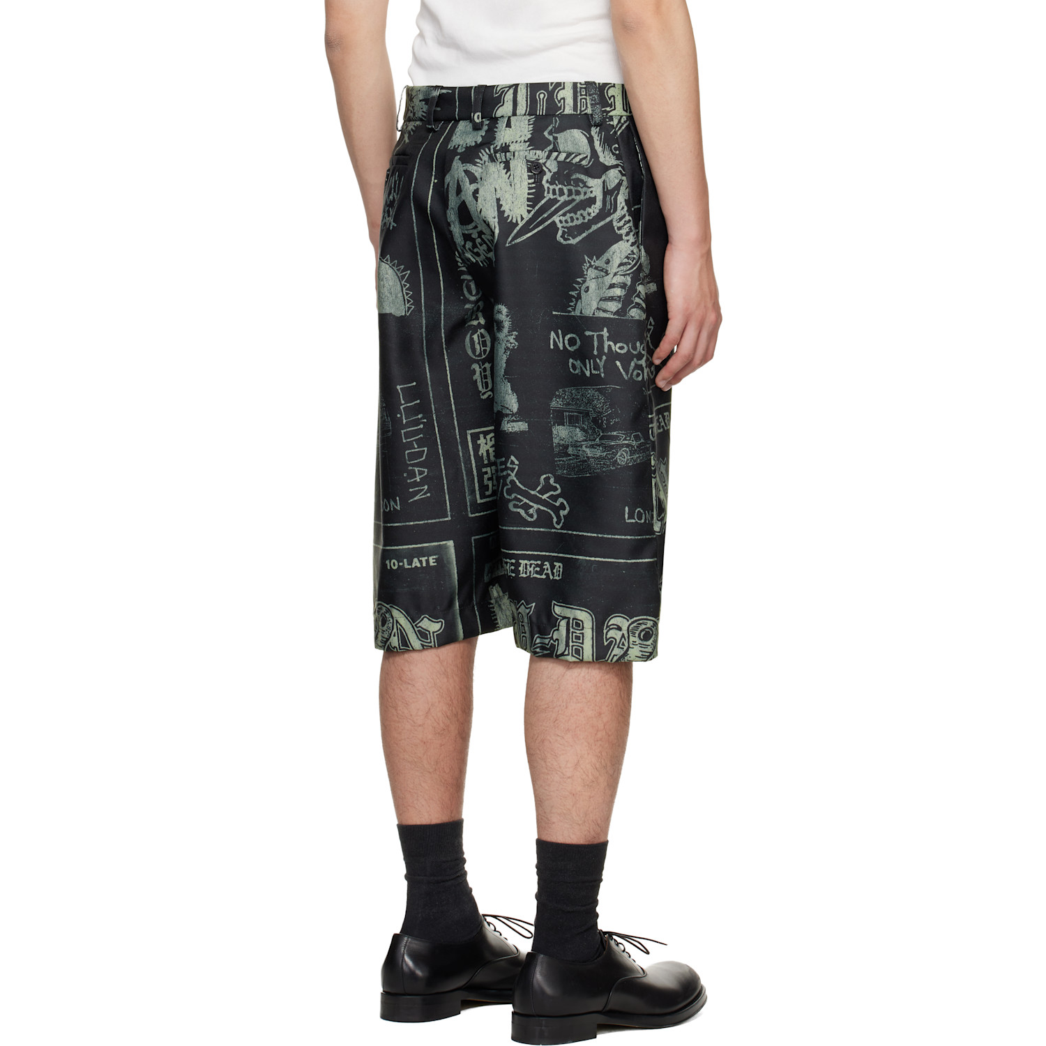  Lu'u Dan Black Wide Leg Shorts 