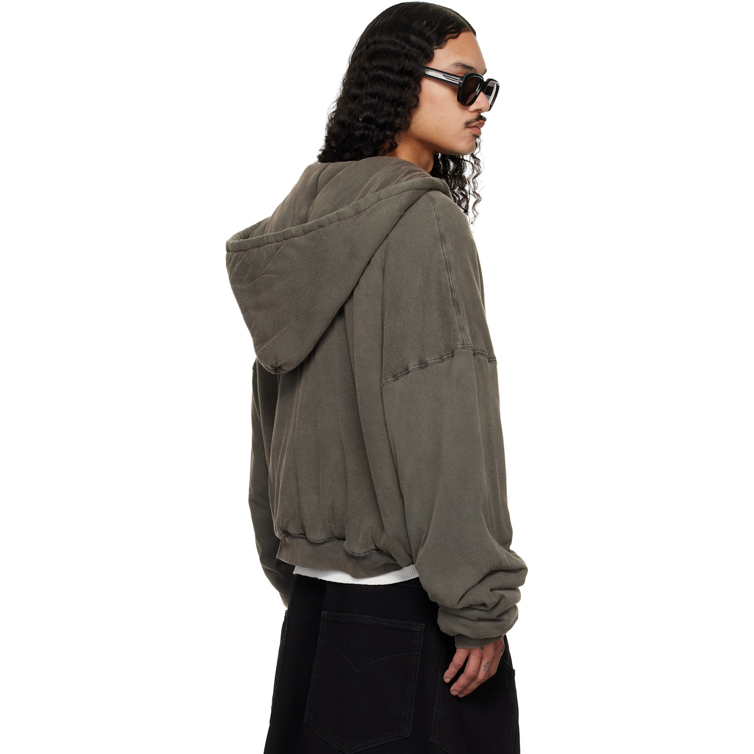  Lu'u Dan Gray Wadded Hoodie 