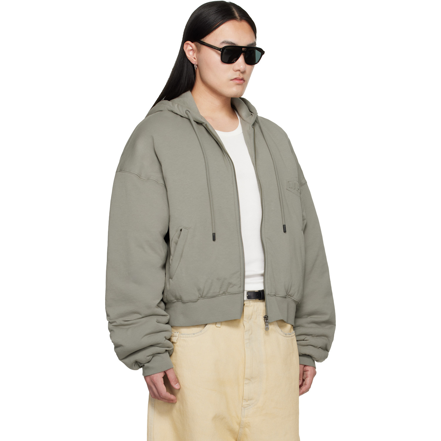  Lu'u Dan Gray Wadded Hoodie 