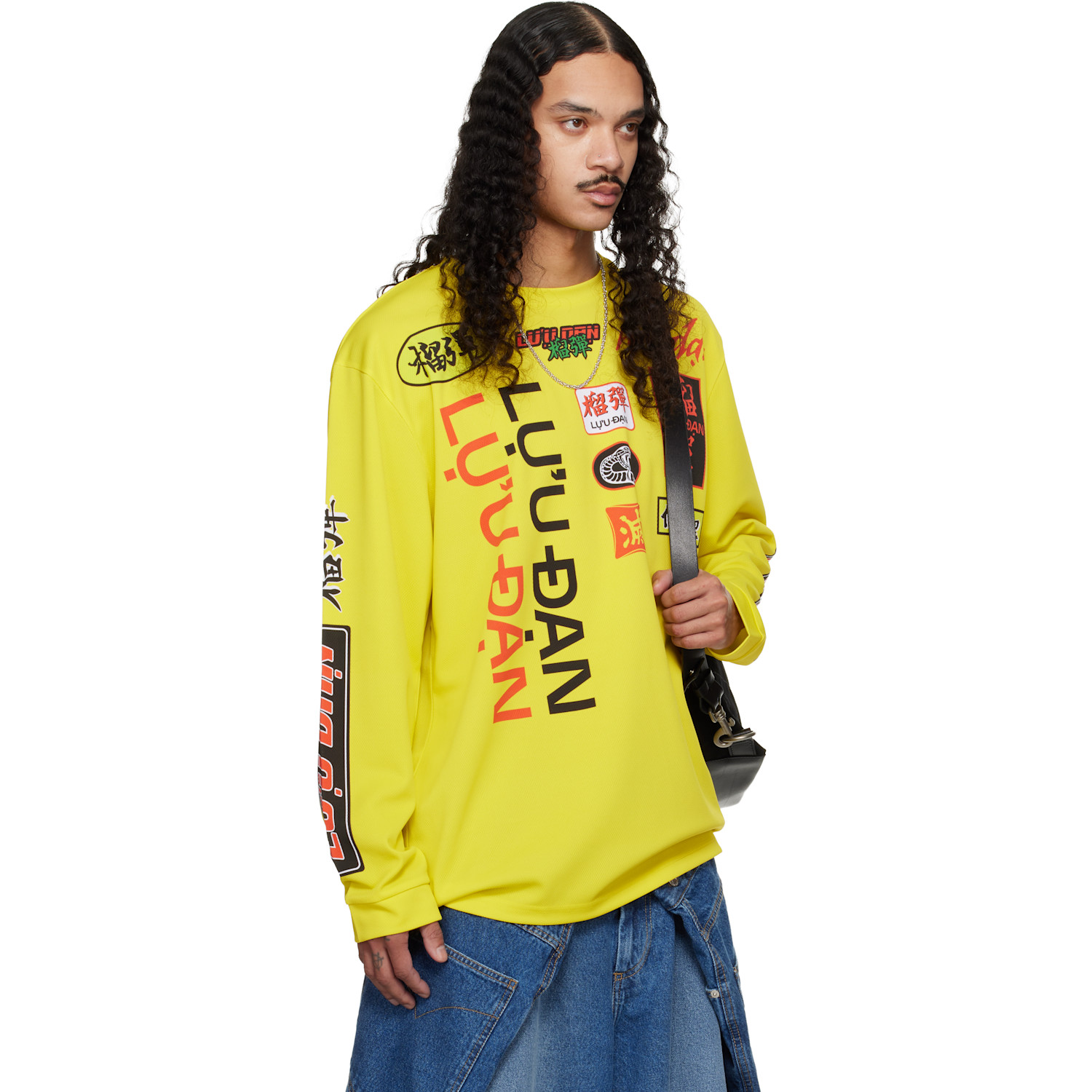  Lu'u Dan Yellow Oversized Long Sleeve T-shirt 