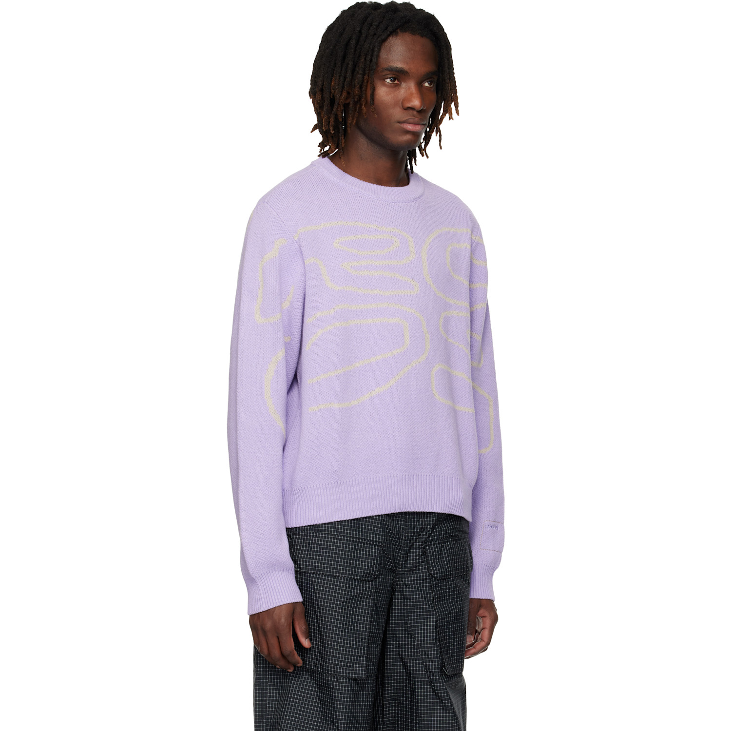  Rcos Purple Stack Logo Knit Sweater 