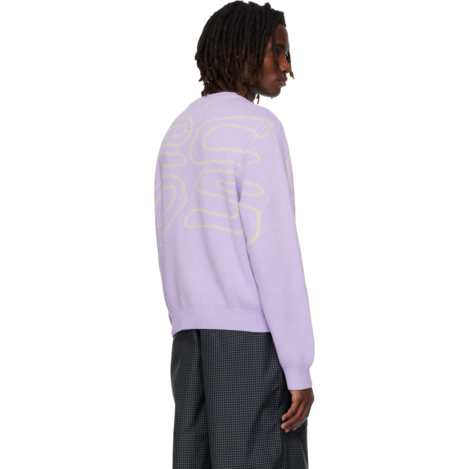 Rcos Purple Stack Logo Knit Sweater 