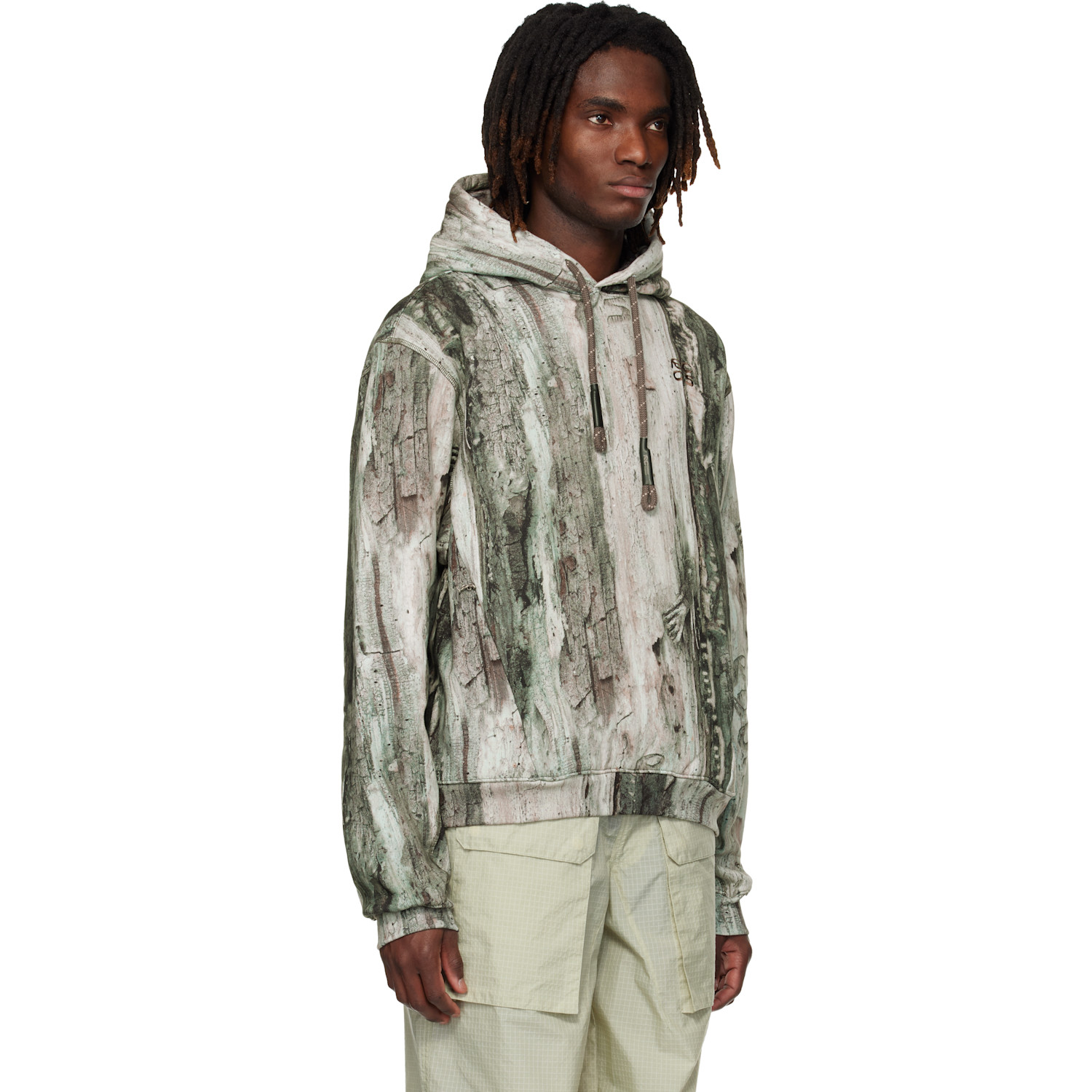  Rcos Beige & Khaki Stack Logo Hoodie 