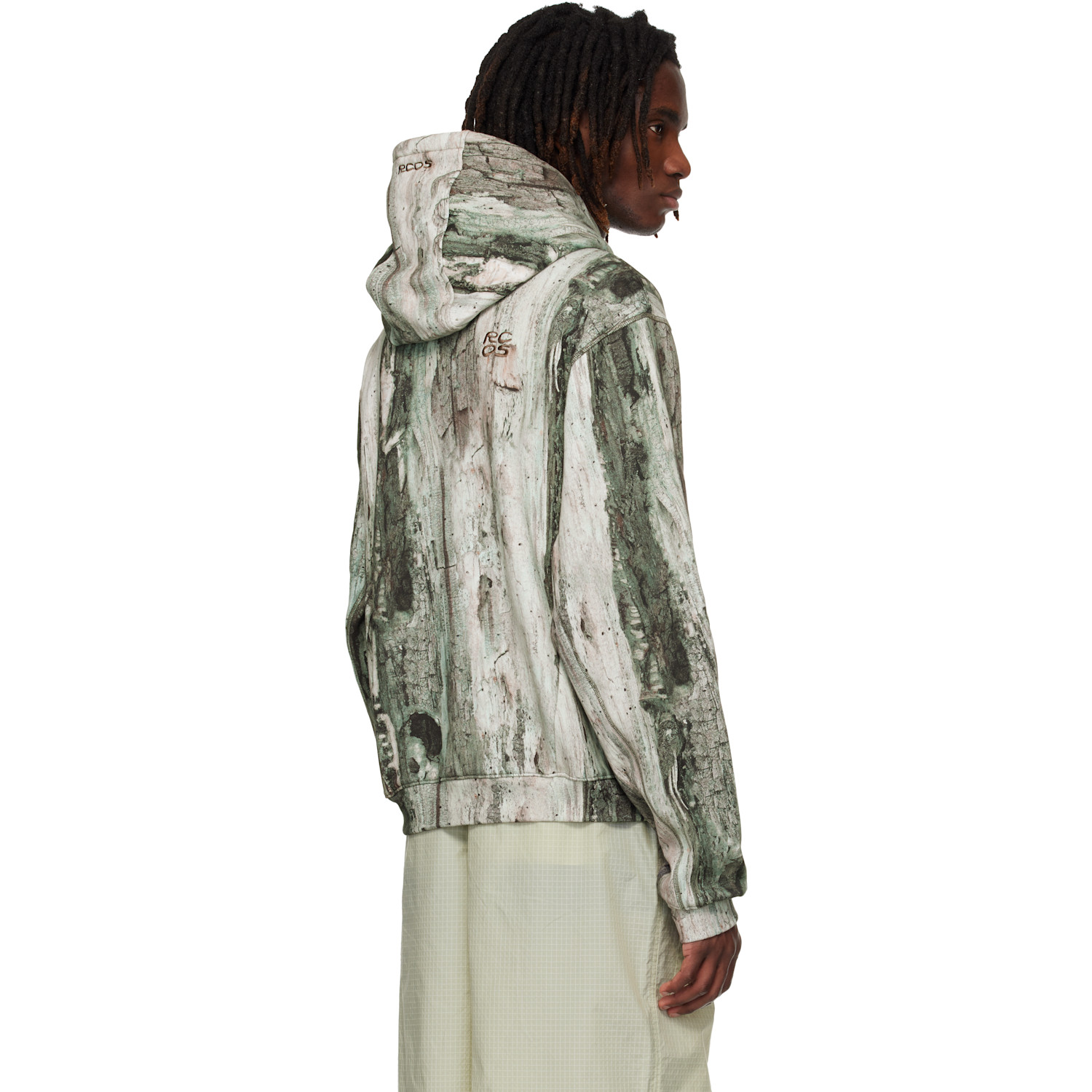  Rcos Beige & Khaki Stack Logo Hoodie 