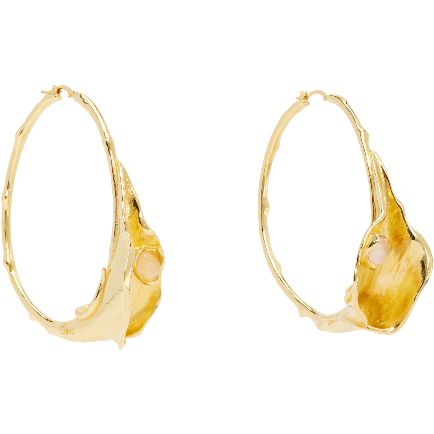 Chloé 'the Chloé Flower Soul' Hoop Earrings 
