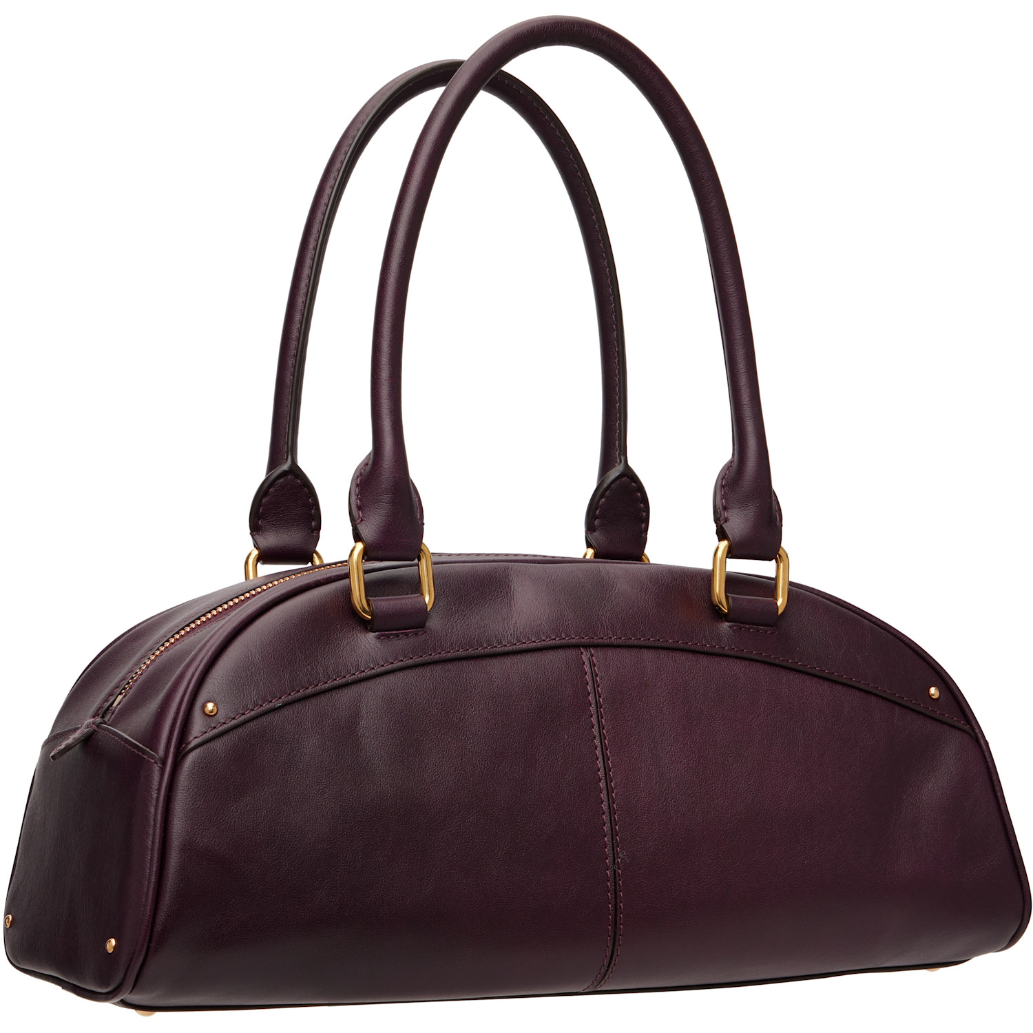  Chloé Burgundy Soft Leather Chloé Bowling Bag 