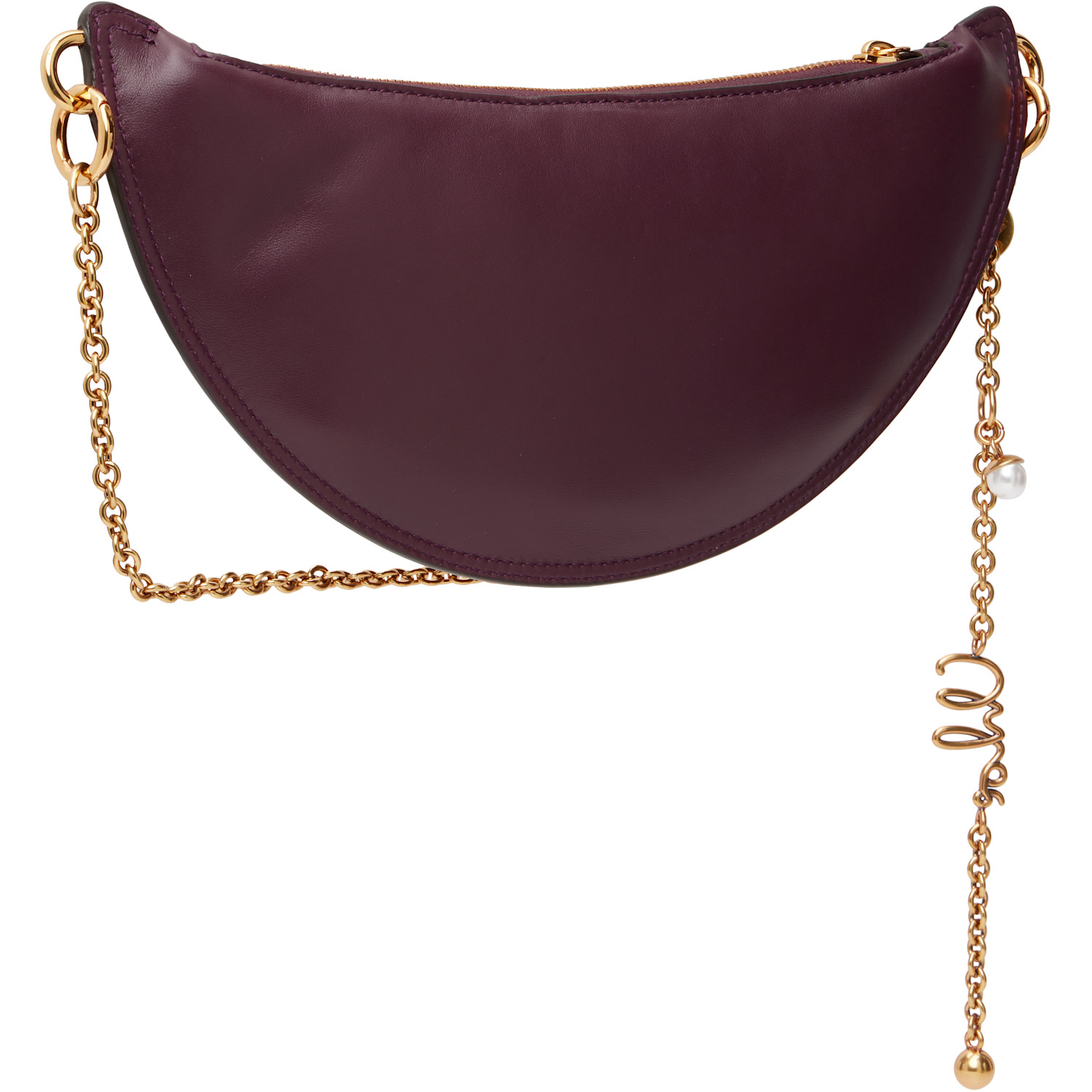  Chloé Burgundy Soft Leather Mini 'chloé Icons' Shoulder Bag 