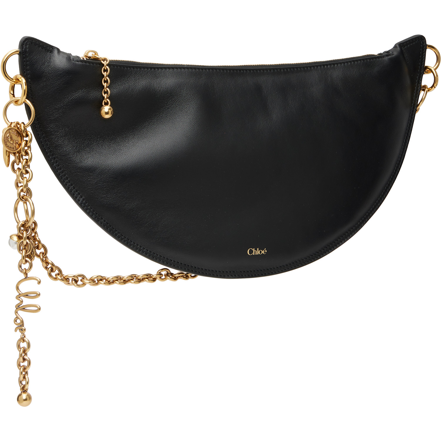  Chloé Black Soft Leather 'chloé Icons' Shoulder Bag 
