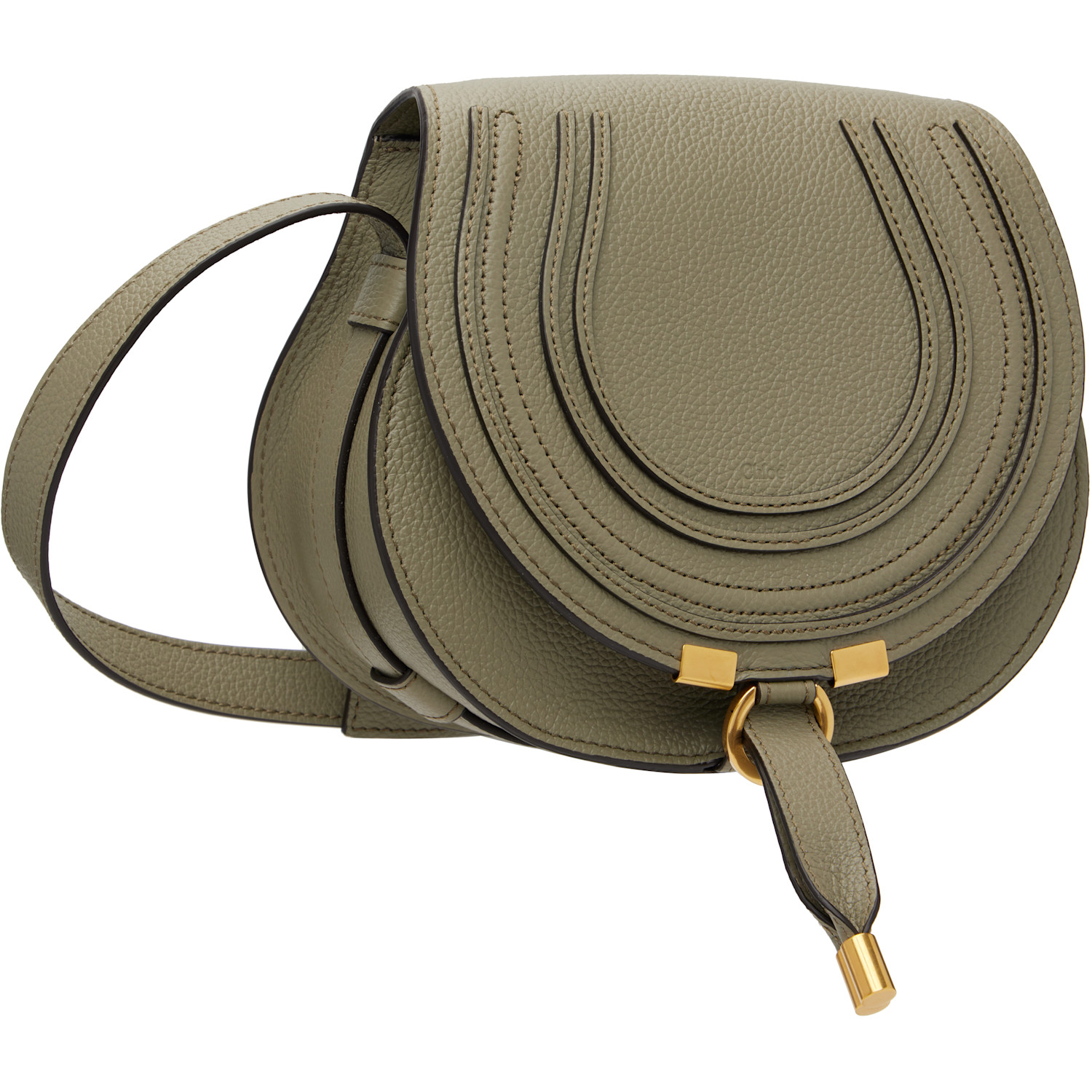  Chloé Taupe Small Marcie Saddle Bag 