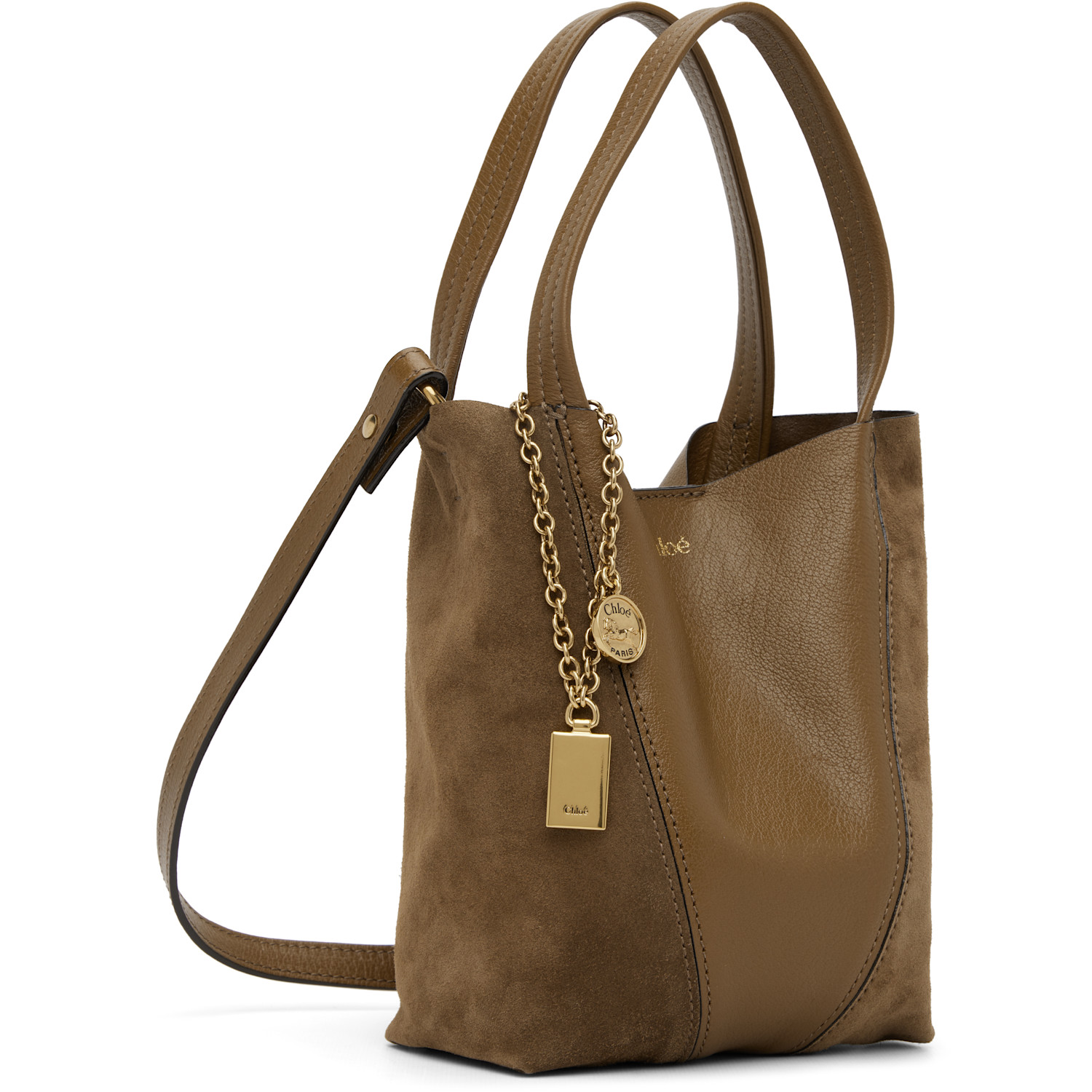  Chloé Brown Small 'chloé Spin' Tote 