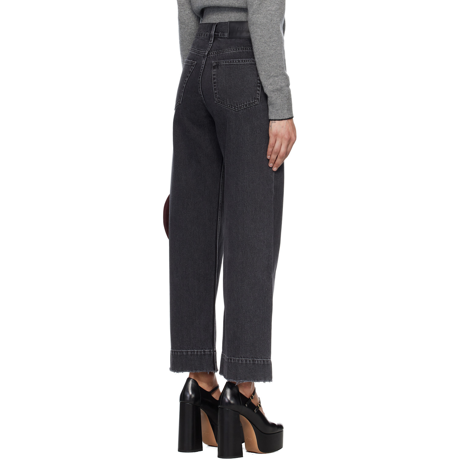  Chloé Black High-rise Cropped Jeans 