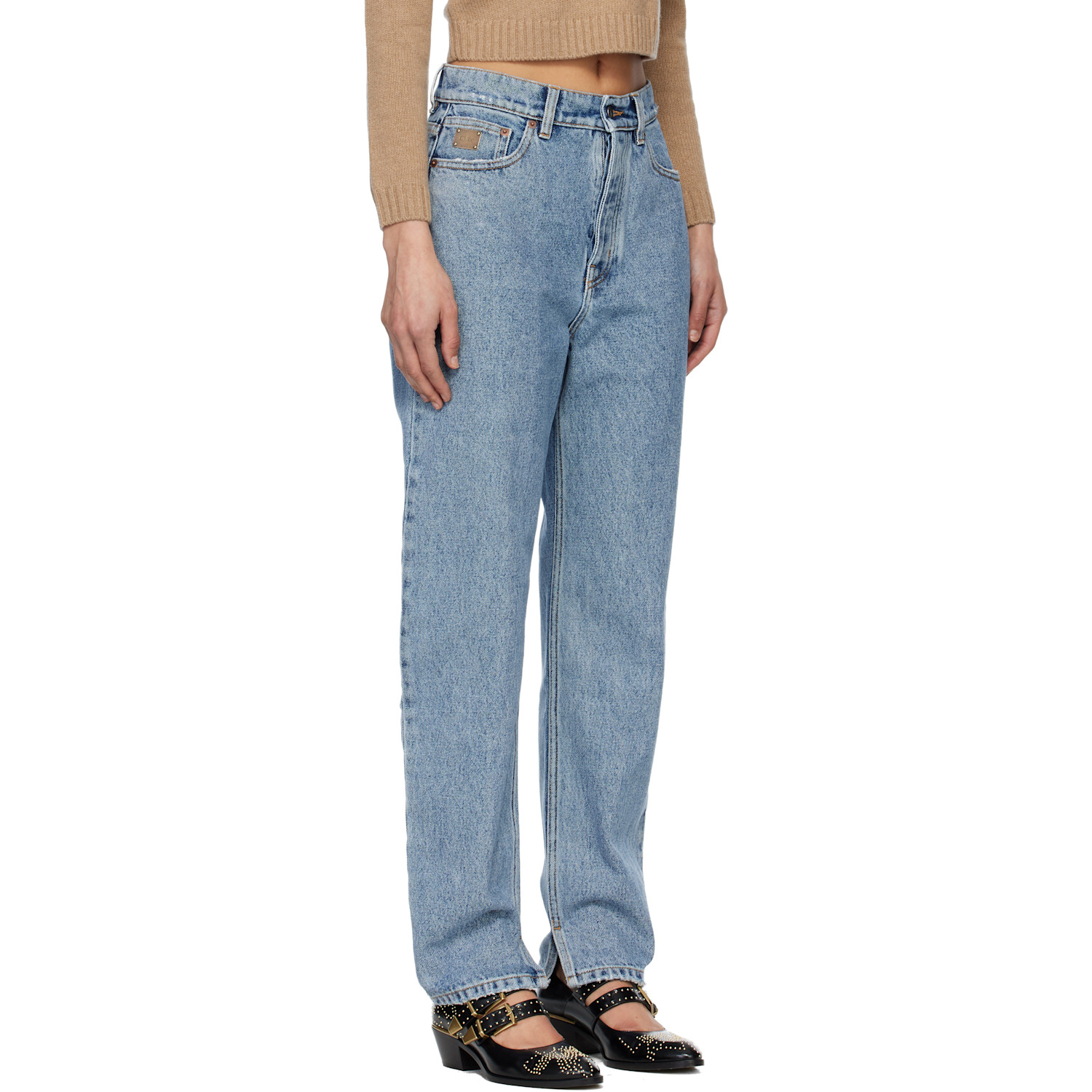  Chloé Blue High-rise Tapered Jeans 