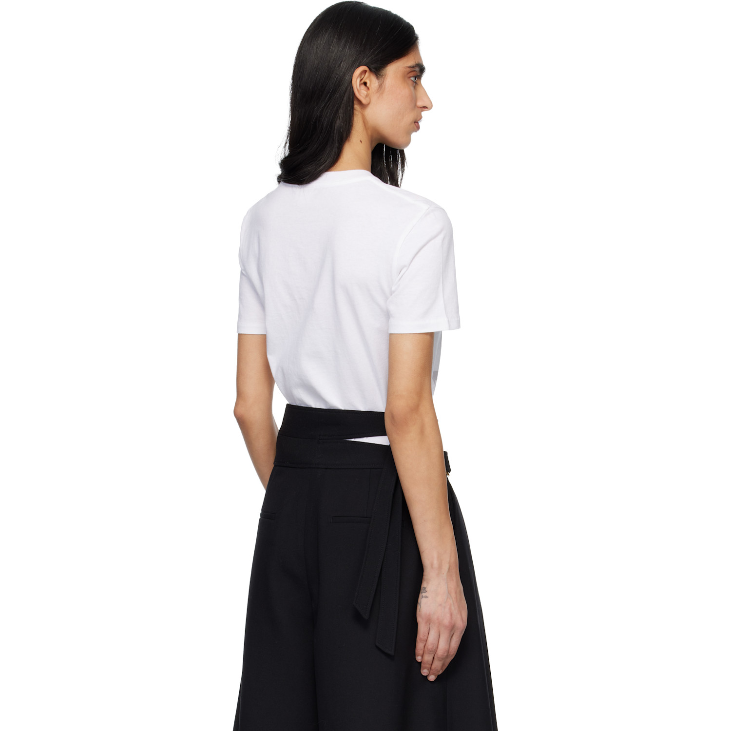  Chloé White Cotton Jersey Crew-neck Logo T-shirt 