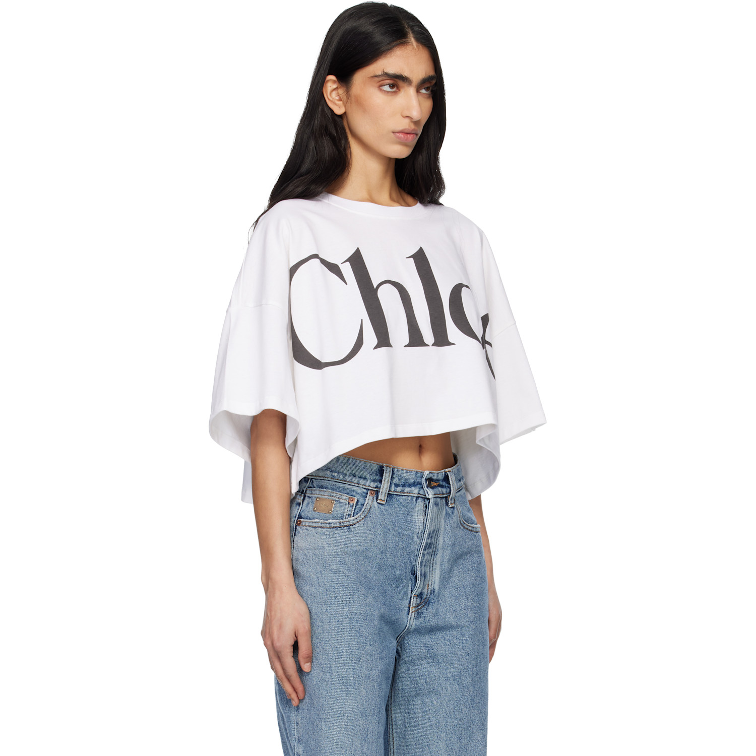  Chloé White Logo T-shirt 