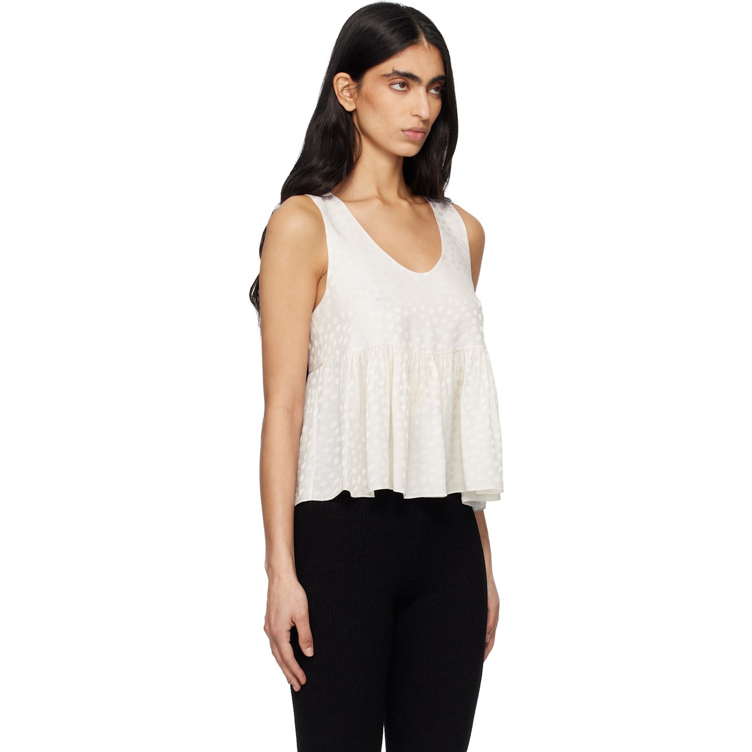  Chloé White Silk Tank Top 
