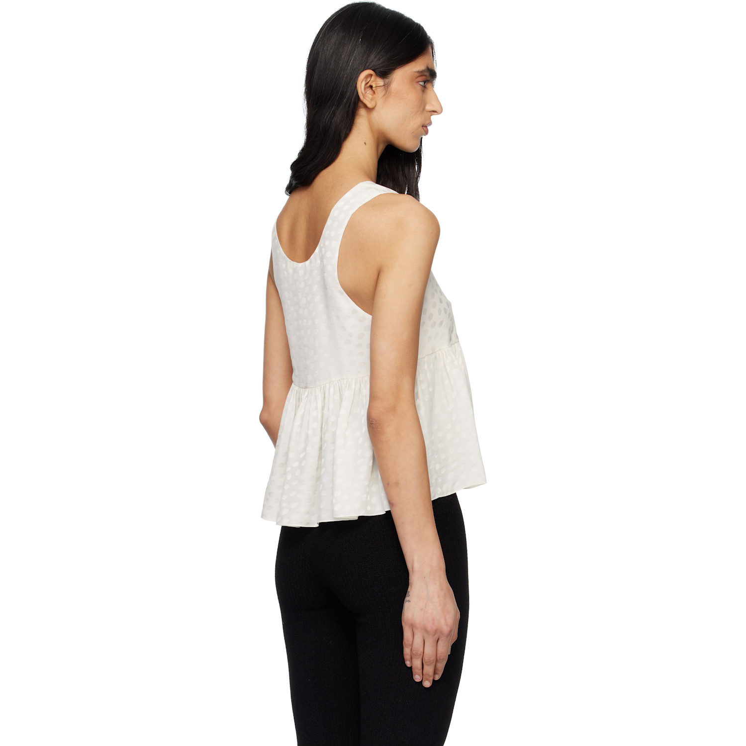  Chloé White Silk Tank Top 