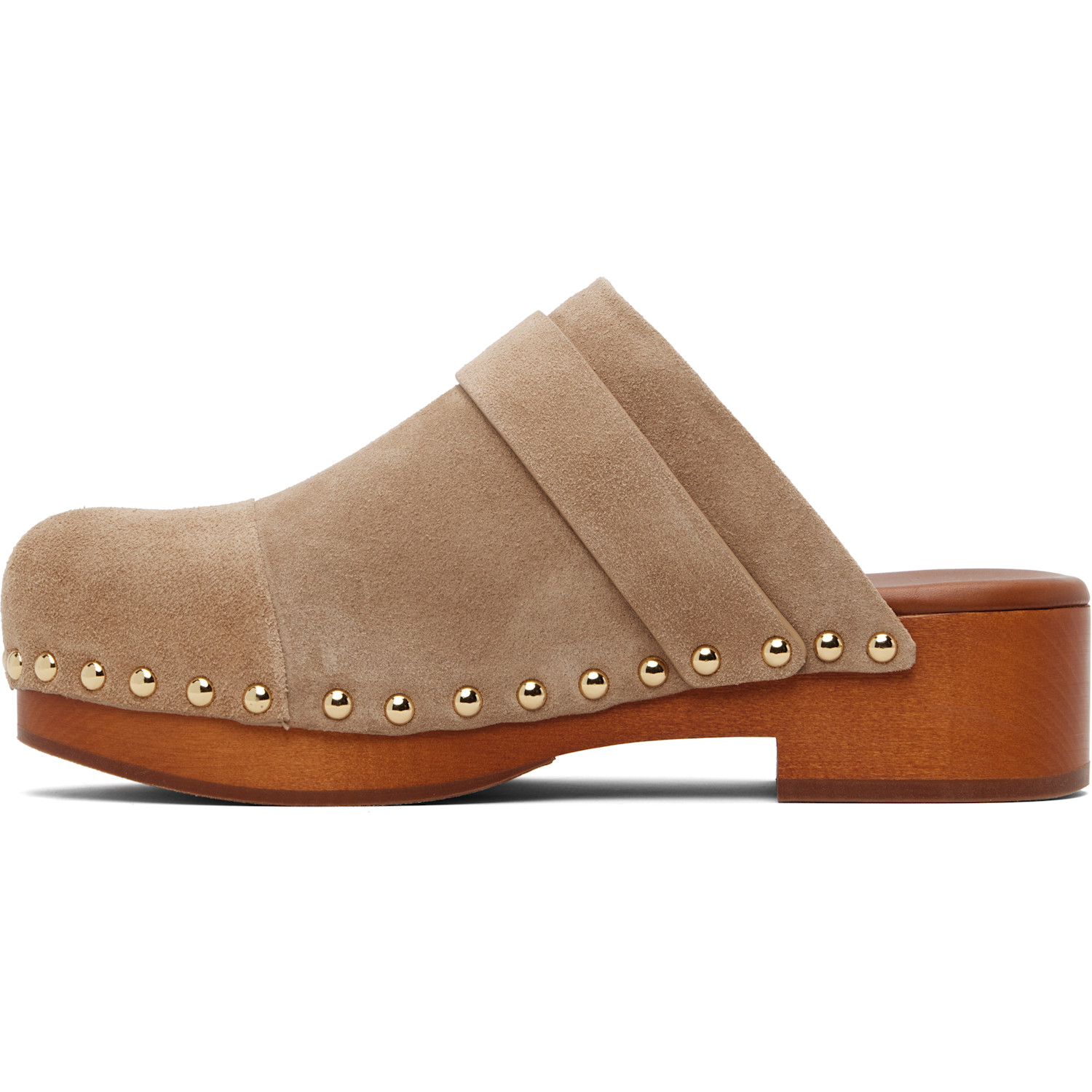  Chloé Taupe Jeannette Clogs 
