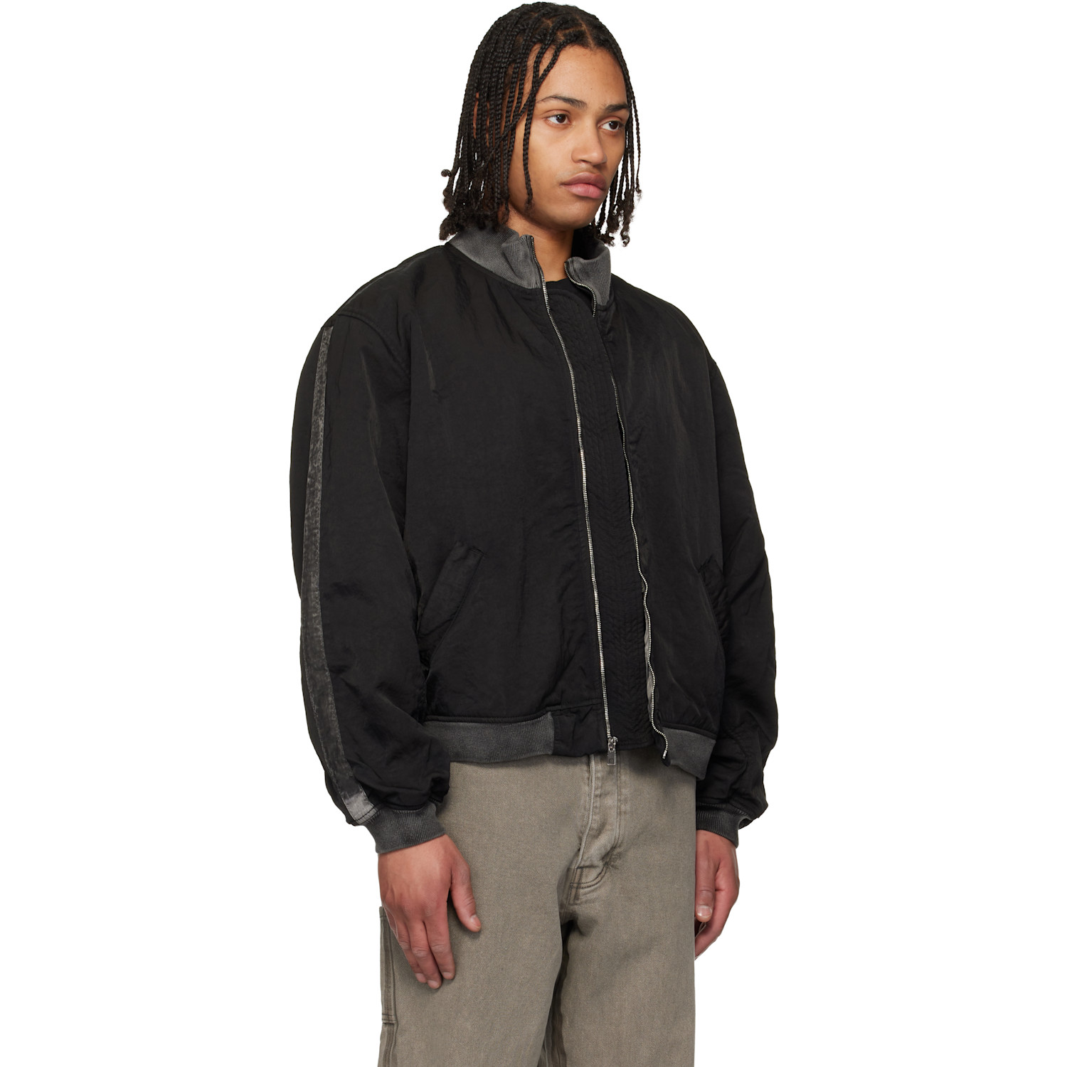 Alexander Digenova Black Rl-bomber Jacket 