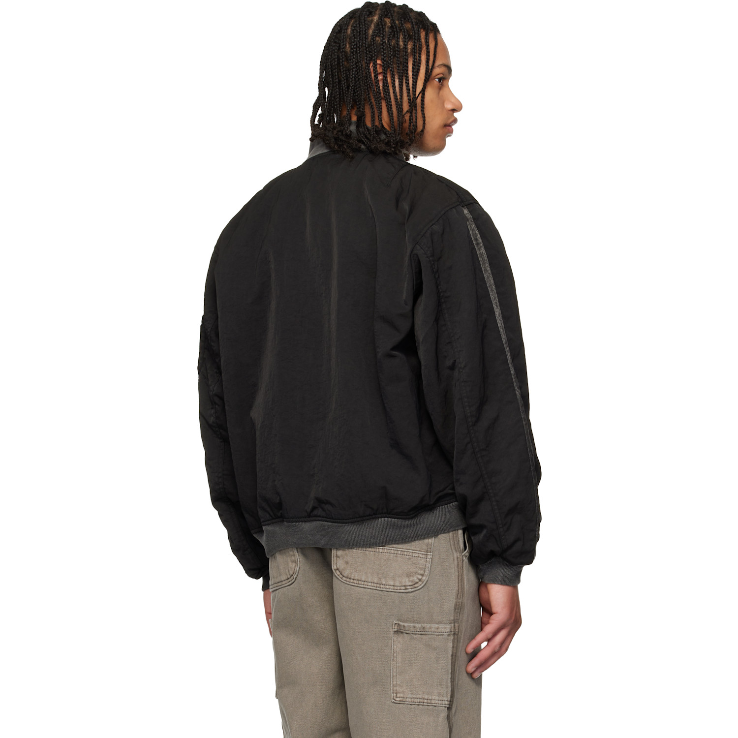  Alexander Digenova Black Rl-bomber Jacket 