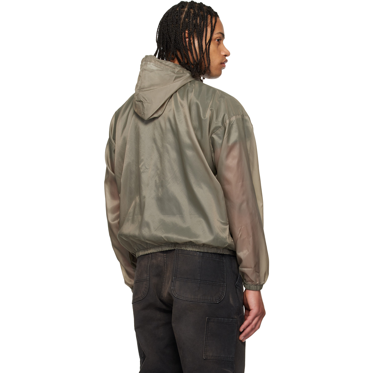  Alexander Digenova Khaki Taped Seam Rain Jacket 