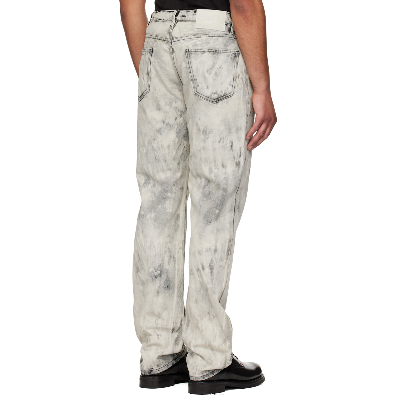  Alexander Digenova Gray Bleach Straight Leg Jeans 