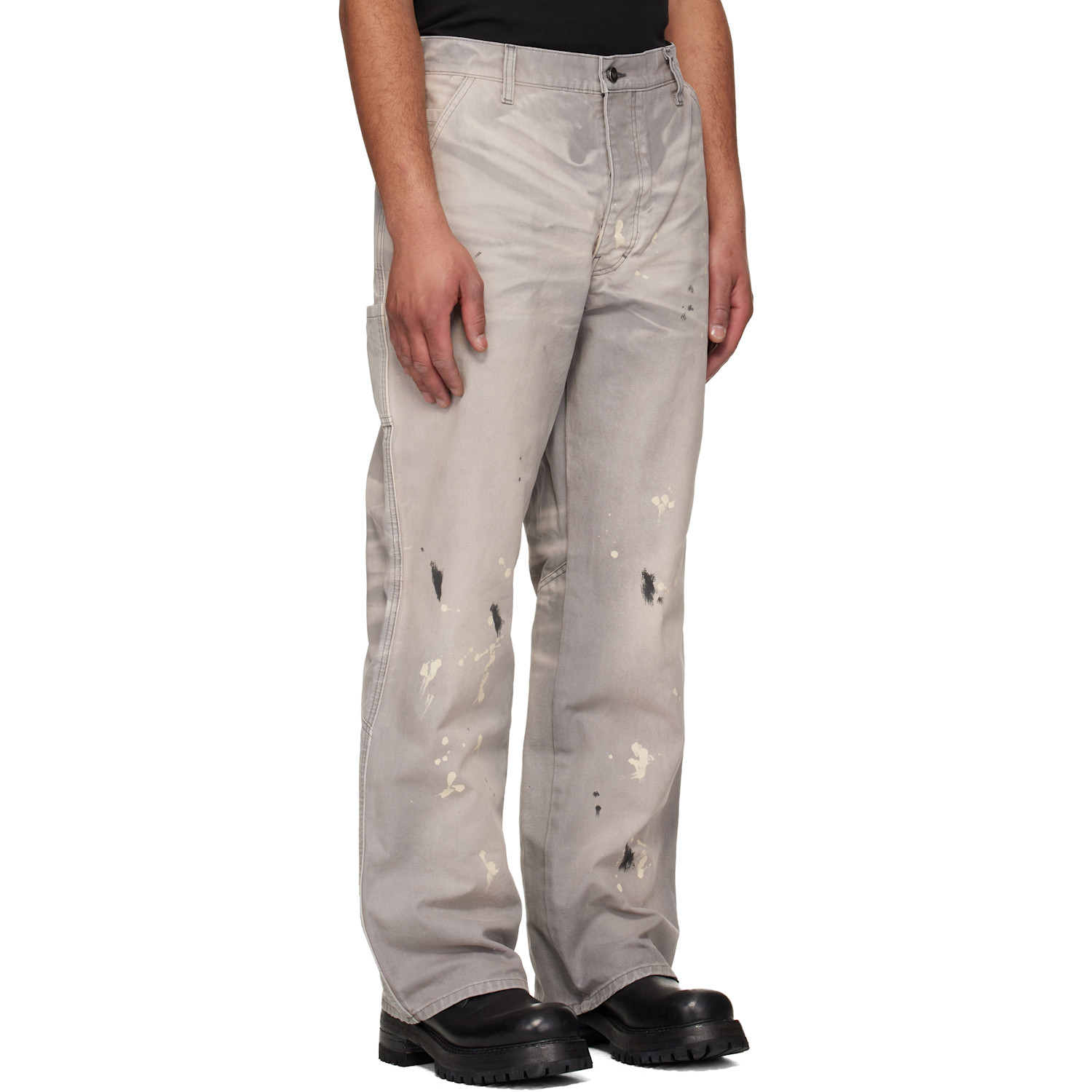  Alexander Digenova Gray Underground Painter Trousers 