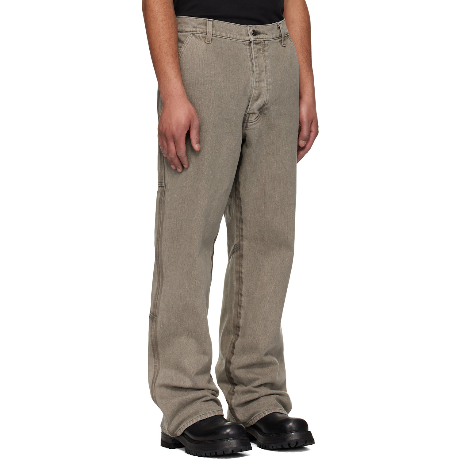  Alexander Digenova Gray Underground Taped Seam Trousers 