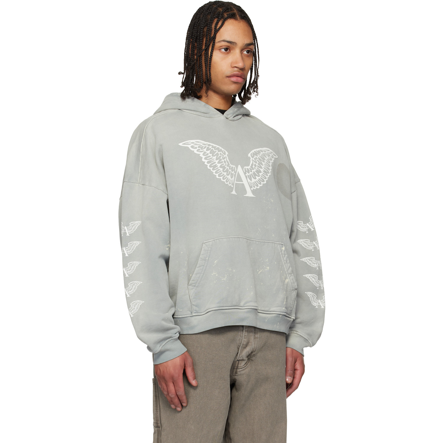  Alexander Digenova Gray Logo Hoodie 